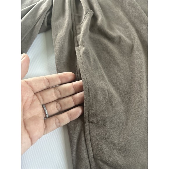 Kut From The Kloth Jacket Womens Extra small XS Brown Faux Suede Open Front - Picture 5 of 10